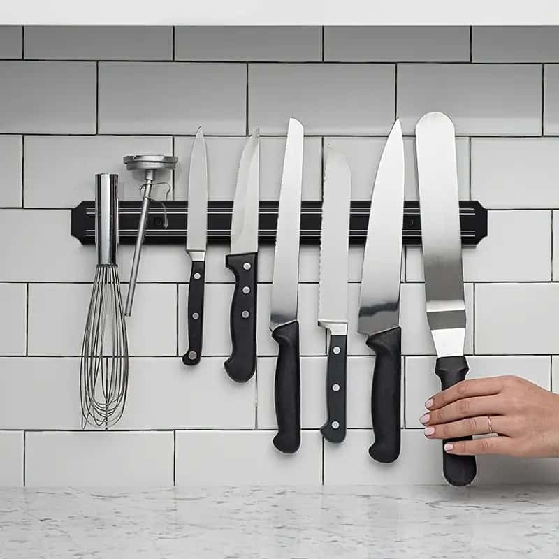 Magnetic Knife Holder Wall Mount Stand For Knives Black